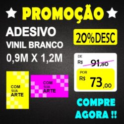 ADESIVO VINIL - 0,9M X 1,2M BRANCO FOSCO