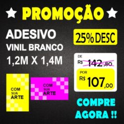 ADESIVO VINIL - 1,2M X 1,4M BRANCO FOSCO