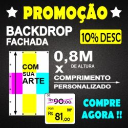 BACKDROP  PERSONALIZADO 0,8M DE ALTURA