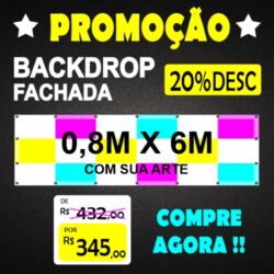 BACKDROP - 0,8M X 6M MEDIDA PADRÃO