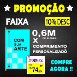 FAIXA - 0,6M DE ALTURA PERSONALIZADA
