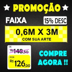 FAIXA MEDIDA - 0,6M X 3M PADRÃO