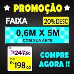 FAIXA MEDIDA - 0,6M X 5M PADRÃO