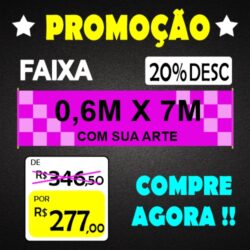 FAIXA MEDIDA - 0,6M X 7M PADRÃO