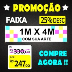 FAIXA MEDIDA - 1M X 4M PADRÃO