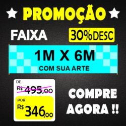 FAIXA MEDIDA - 1M X 6M PADRÃO