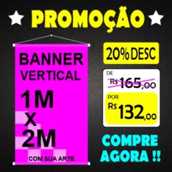 BANNER MEDIDA PADRÃO VERTICAL - 1M X 2M