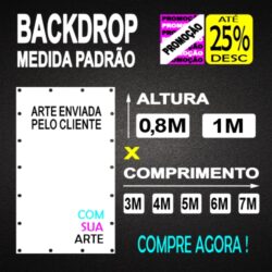 BACKDROP - ARTE PERSONALIZADA - MEDIDA PADRÃO - 9 OPÇÕES