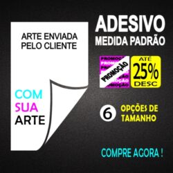 ADESIVO VINIL BRANCO FOSCO - ARTE PERSONALIZADA - MEDIDA PADRÃO - 6 OPÇÕES