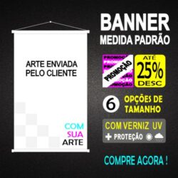 BANNER - MEDIDA PADRÃO | ARTE PERSONALIZADA | 6 OPÇÕES DE MEDIDAS