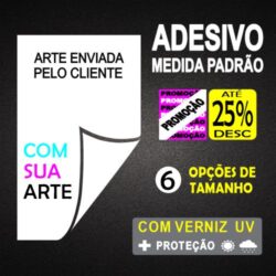 ADESIVO VINIL BRANCO FOSCO - MEDIDA PADRÃO | ARTE PERSONALIZADA - 6 OPÇÕES DE MEDIDAS