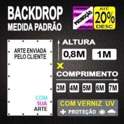 BACKDROP - MEDIDA PADRÃO - FACHADA - ARTE PERSOZALIZADA - 10 OPÇÕES DE TAMANHO
