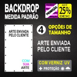 BACKDROP - MEDIDA PADRÃO - ARTE PERSOZALIZADA - 4 OPÇÕES DE TAMANHO - PAINEL